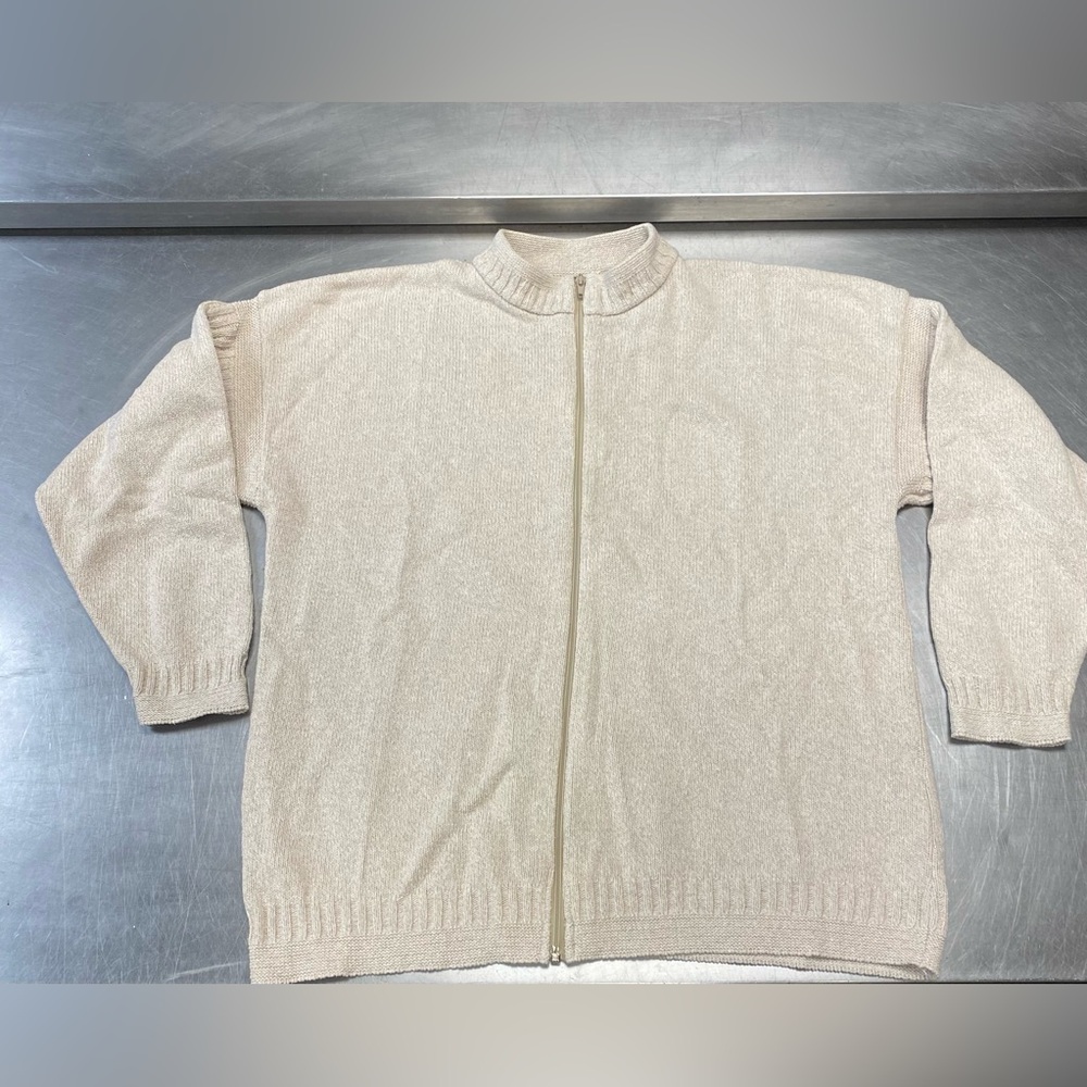 Vintage The Sweater Shop Men’s Knit Full Zip Sweater Sz Large Made in the UK